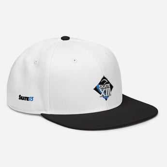SKATE13 Snapback Hat (White Edition)